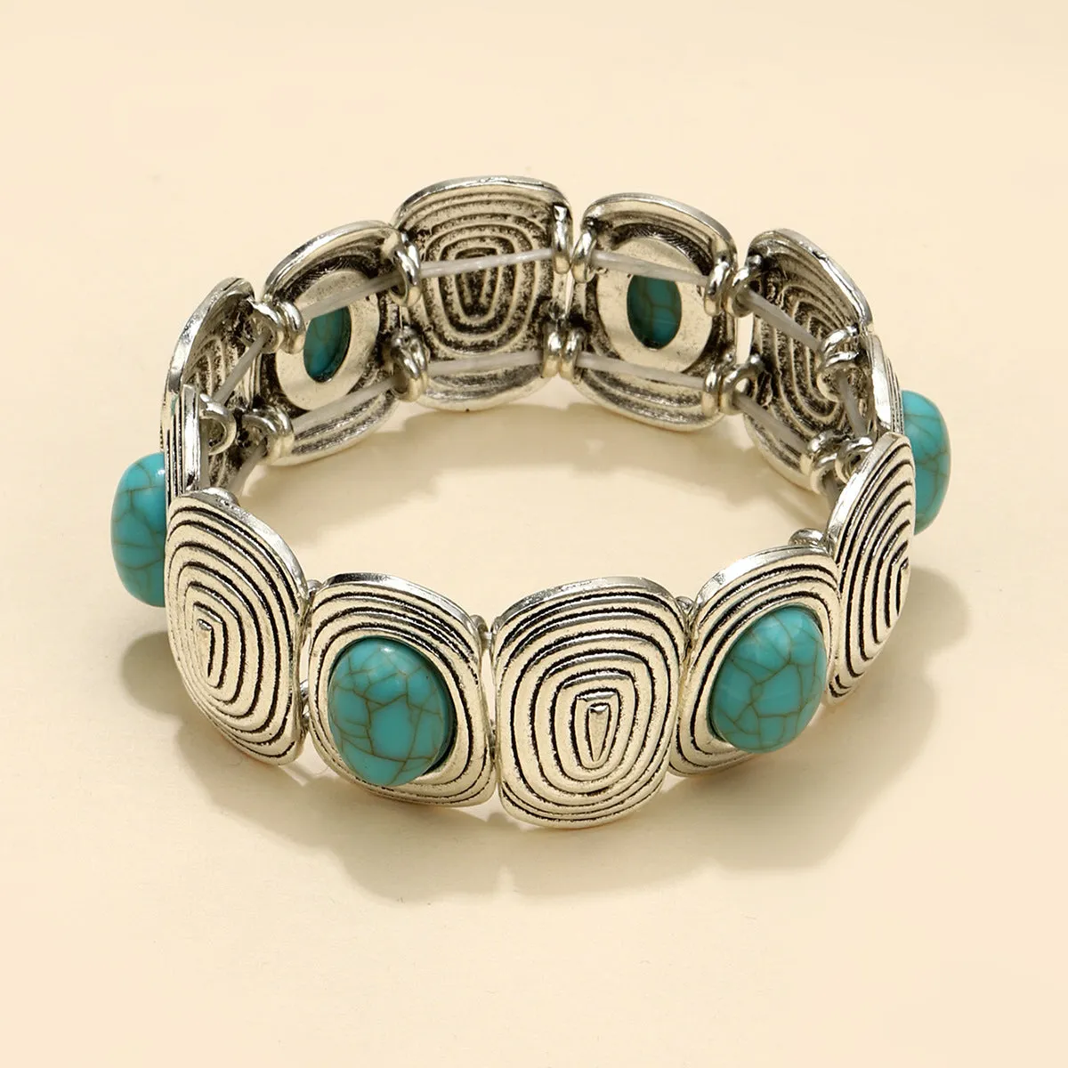 Wholesale Vintage Bohemian Turquoise Ethnic Style Bracelet